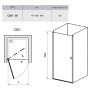 Душові двері CSD 1-80 Transparent + білий Ravak  (0QV40100Z1)