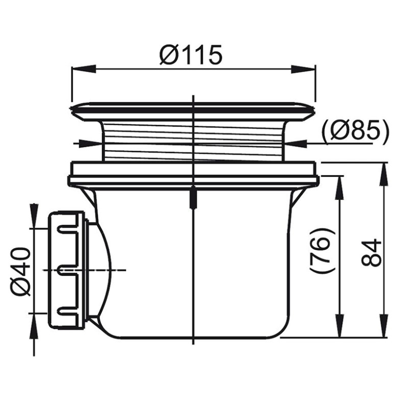 Сифон для піддону Ravak Basic 90 Ravak  (X01308)