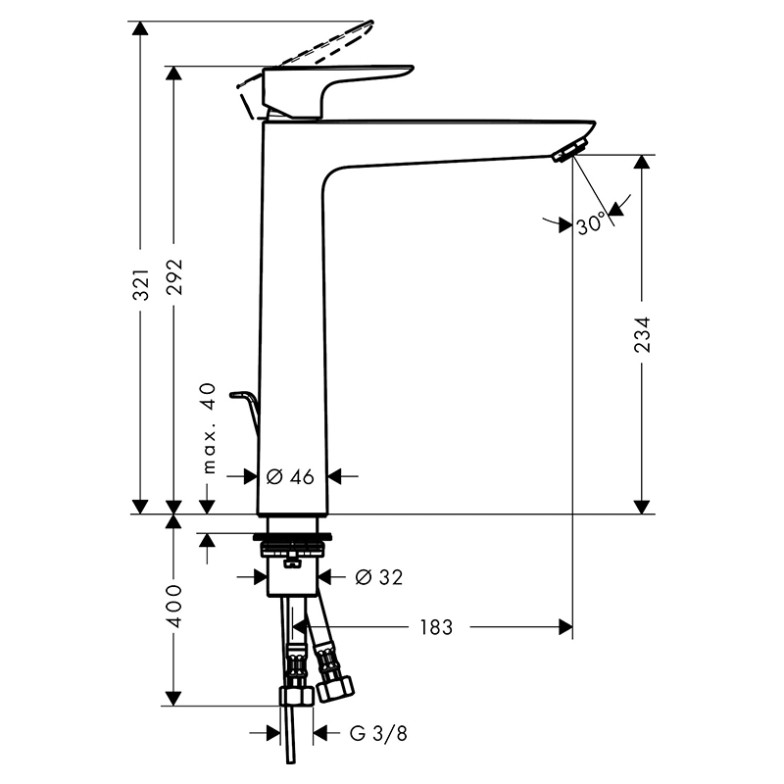 Змішувач Talis E HansGrohe  (71716670)