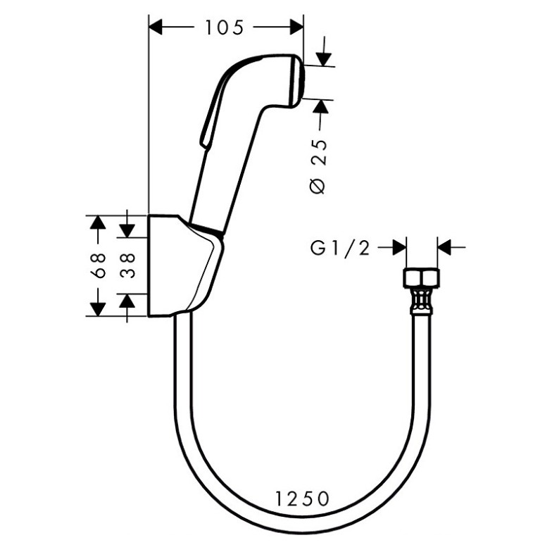 Гігієнічний набір, хром HansGrohe  (32127000)