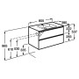 Тумба і раковина Gap-N Compacto 80 Roca  (A851497434)