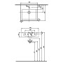 Раковина Twins 50 меблева прямокутна всередині Kolo  (L51150000)