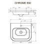 Раковина Chrome 55 меблева Ravak  (XJG01155000)