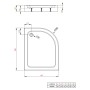 Піддон Laros E 100x80 R з ніжками Radaway  (SLE81017-01R)