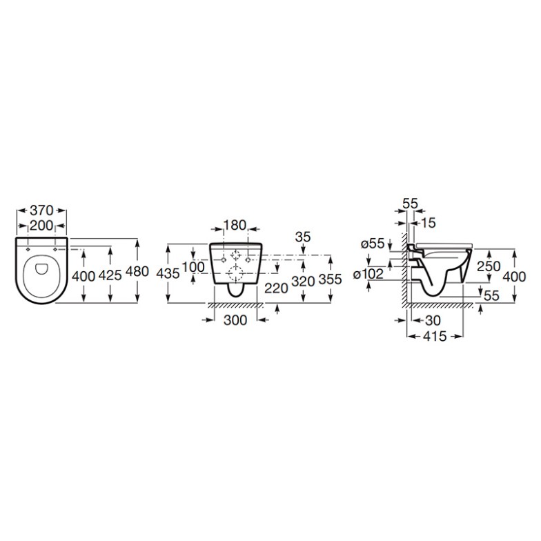 Чаша унітаза Inspira Round Rimless Compacto Roca  (A346528640)