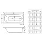 Ванна Kea 150x75 з ніжками Radaway  (WA1-04-150x075U)