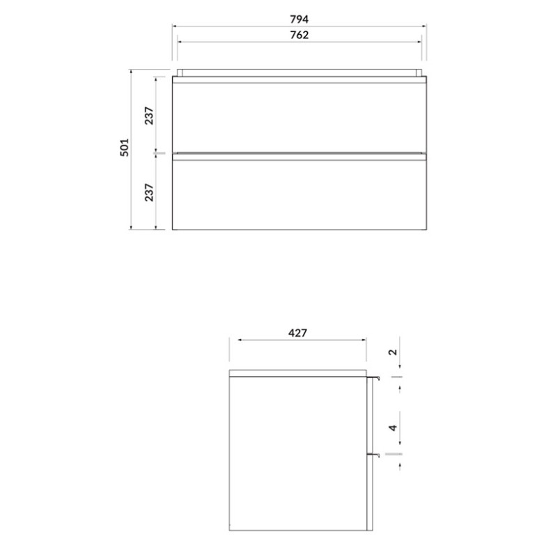 Шафка Virgo  для раковини Moduo/Crea/Como 80 Cersanit  (S522-029)