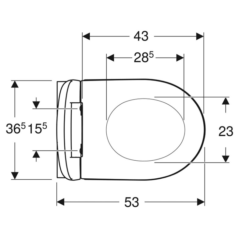 Чаша унітаза iCon Rimfree Geberit  (500.784.01.1)