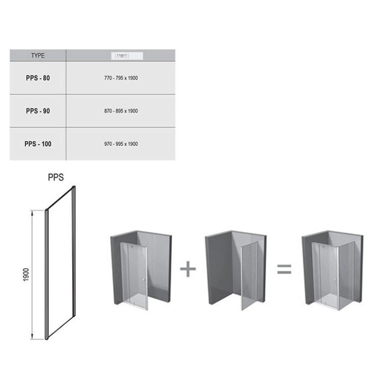 Душова стінка PPS-90 Ravak  (90G70C00Z1)