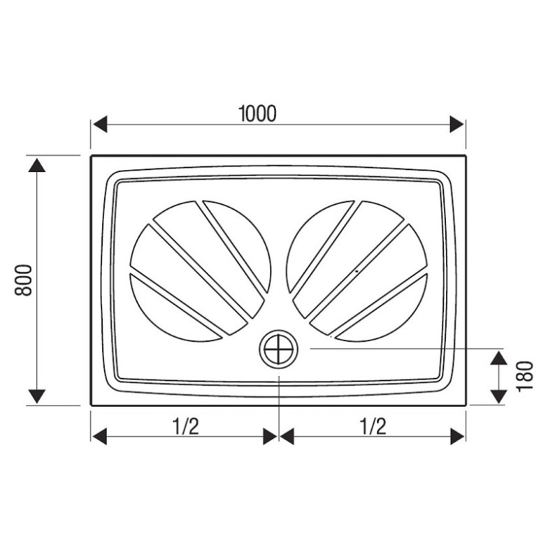 Піддон Gigant PRO 80x100 Ravak  (XA03A401010)