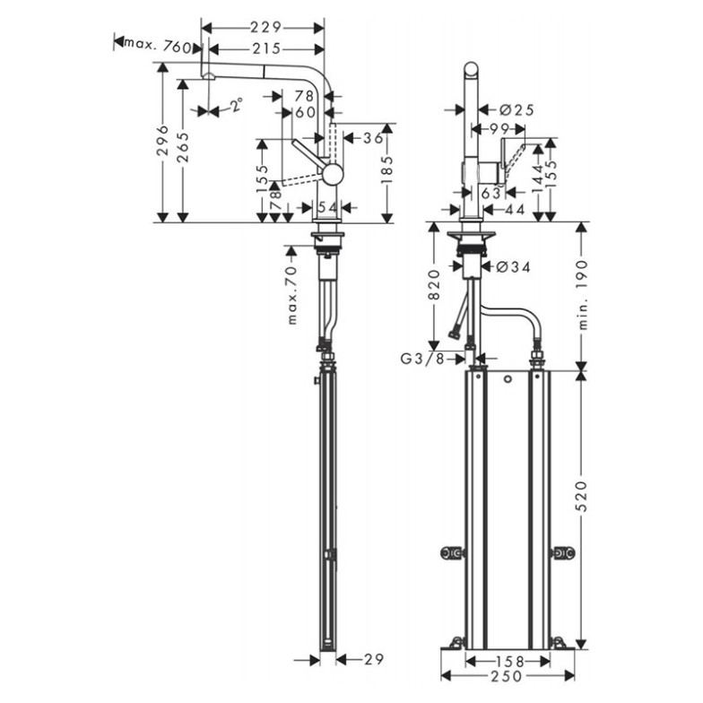 Змішувач Talis M54 HansGrohe  (72809800)