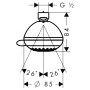 Верхній душ Chrometta 85 HansGrohe  (28424000)