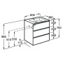 Тумба і раковина Gap-N Compacto 60 Roca  (A851498806)