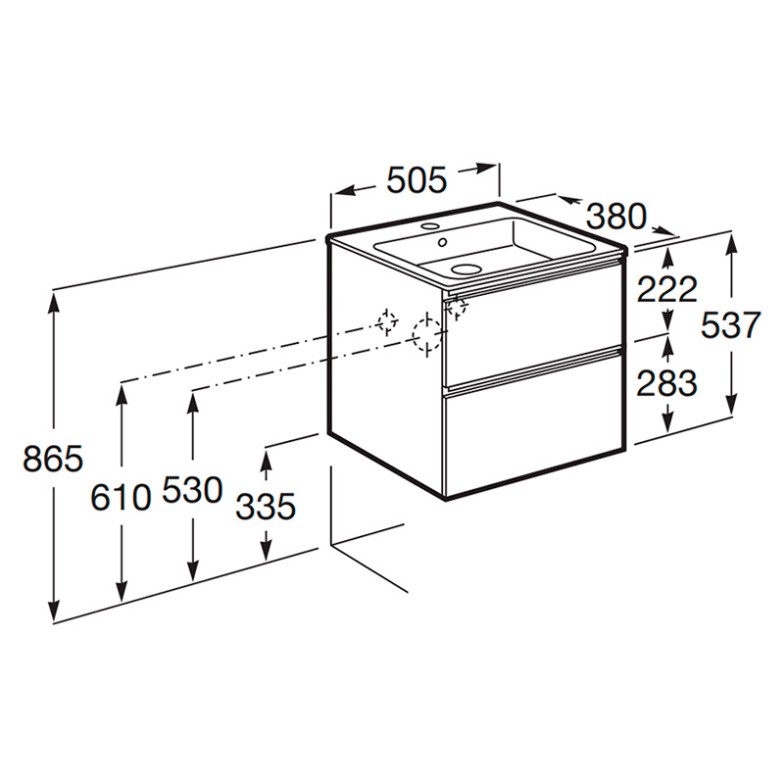 Тумба і раковина Gap-N Compacto 50 Roca  (A851494434)