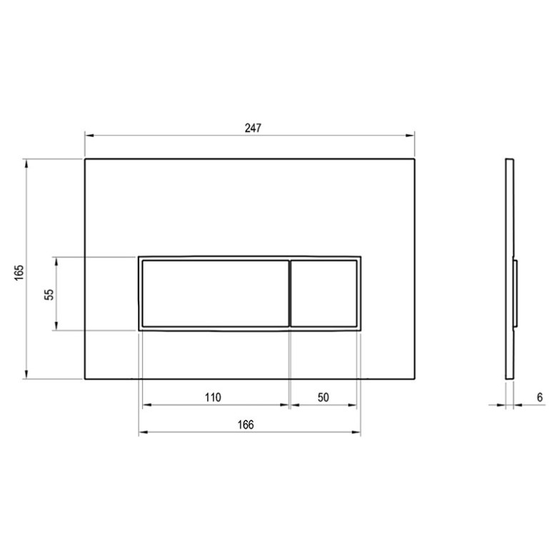 Кнопка Uni Slim Ravak  (X01744)