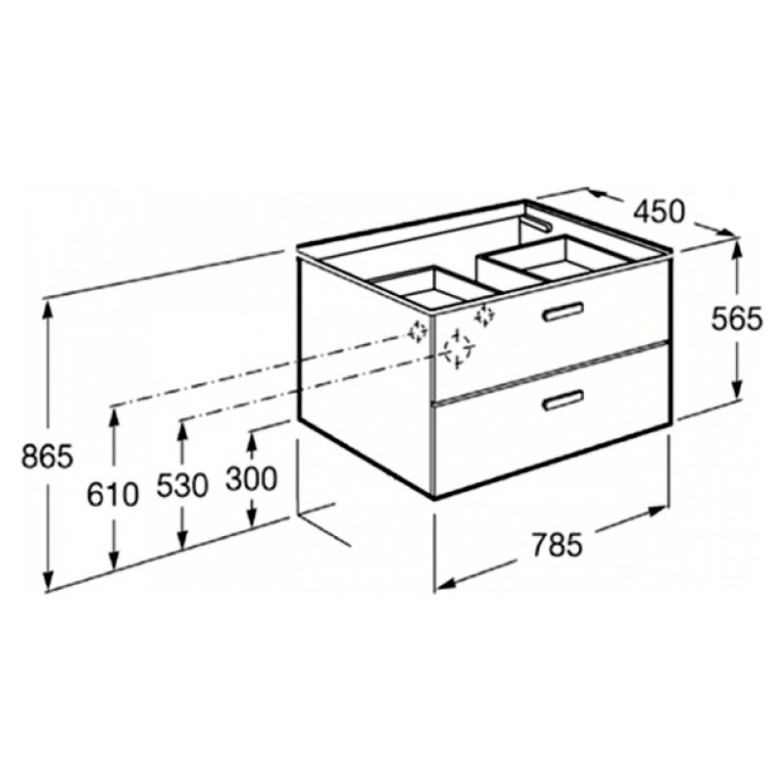 Тумба Victoria Unik і раковина Victoria 80, біла Roca  (A855852806)