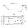 Ванна Nao 170x70 з ніжками Cersanit  (S301-244)