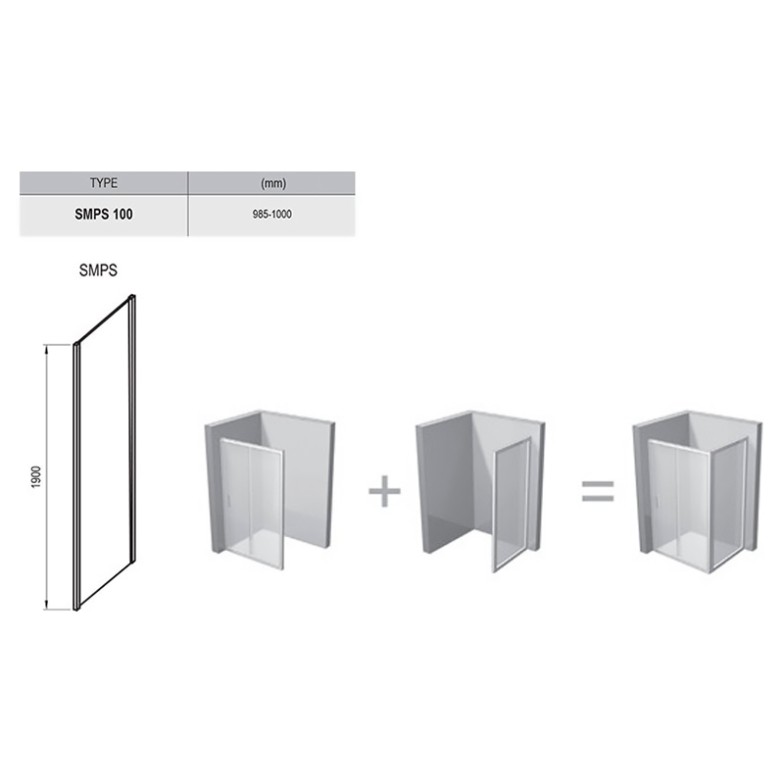 Душова стінка SMPS-100 L Transparent Ravak  (9SLA0A00Z1)