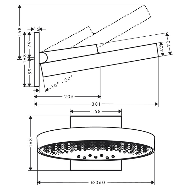 Верхній душ Rainfinity HansGrohe  (26234670)