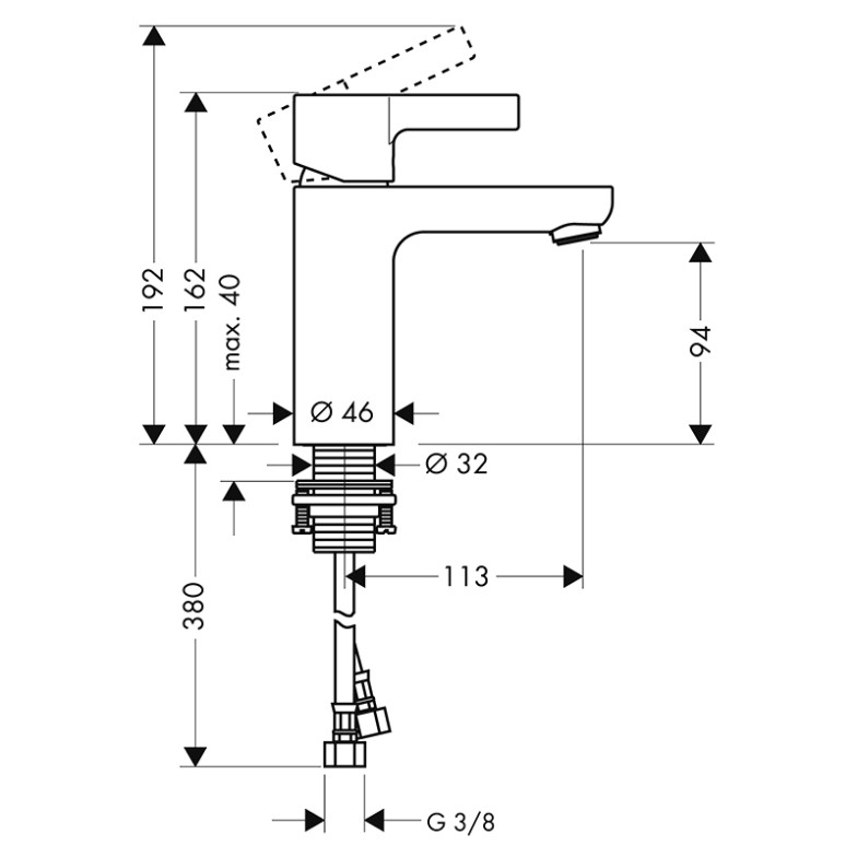 Змішувач Metris S HansGrohe  (31060000)