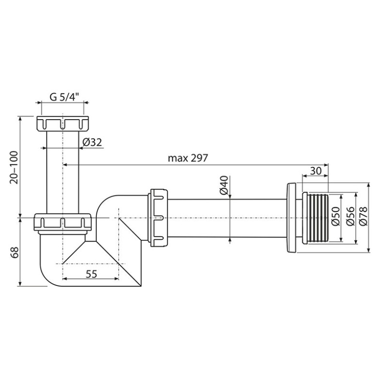 Сифон для біде DN 40 Ravak  (X01560)