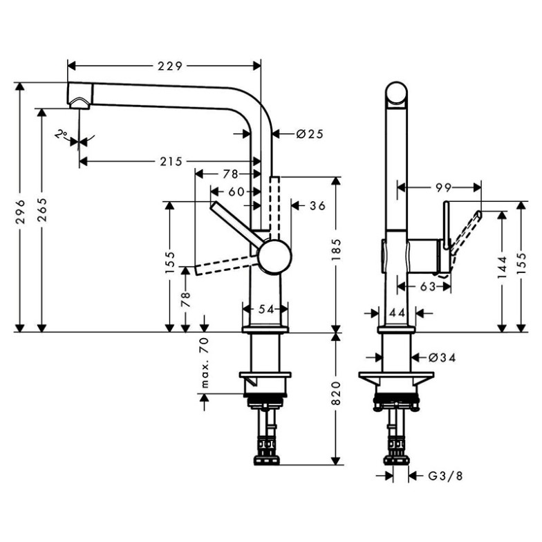 Змішувач Talis M54 HansGrohe  (72840000)