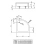 Піддон Samos A 80x80 з ніжками і панеллю Radaway  (4S88300-03)