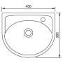 Раковина Status 45 з отвором справа Colombo  (S23224500)