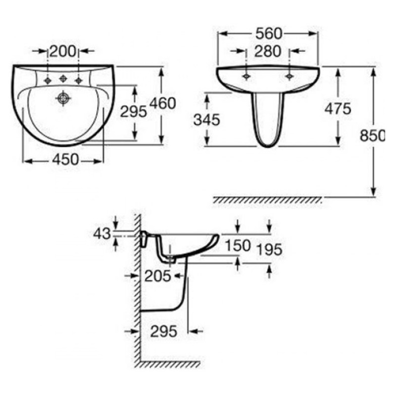 Раковина Victoria 56 Roca  (A325393000)