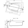 Ванна Joanna New 140x90 права з ніжками Cersanit  (S301-166)