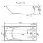 Ванна Nao 160x70 з ніжками Cersanit  (S301-243)