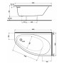 Ванна Elipso 160x100 з ніжками отвір зливу зліва Kolo  (XWA0660000)