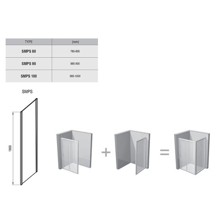 Душова стінка SMPS-90 R Ravak  (9SP70A00Z1)