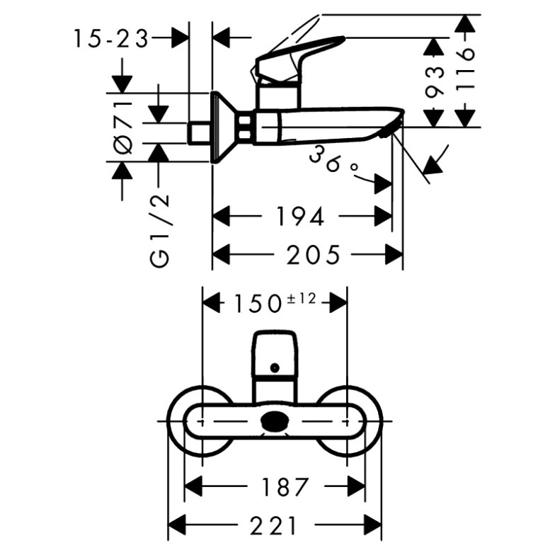 Змішувач Logis HansGrohe  (71225000)