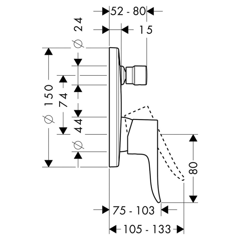 Змішувач Metris HansGrohe  (31493000)