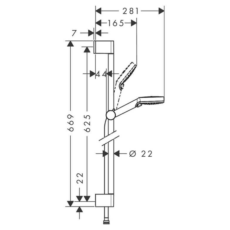 Душовий комплект Crometta Vario EcoSmart HansGrohe  (26534400)