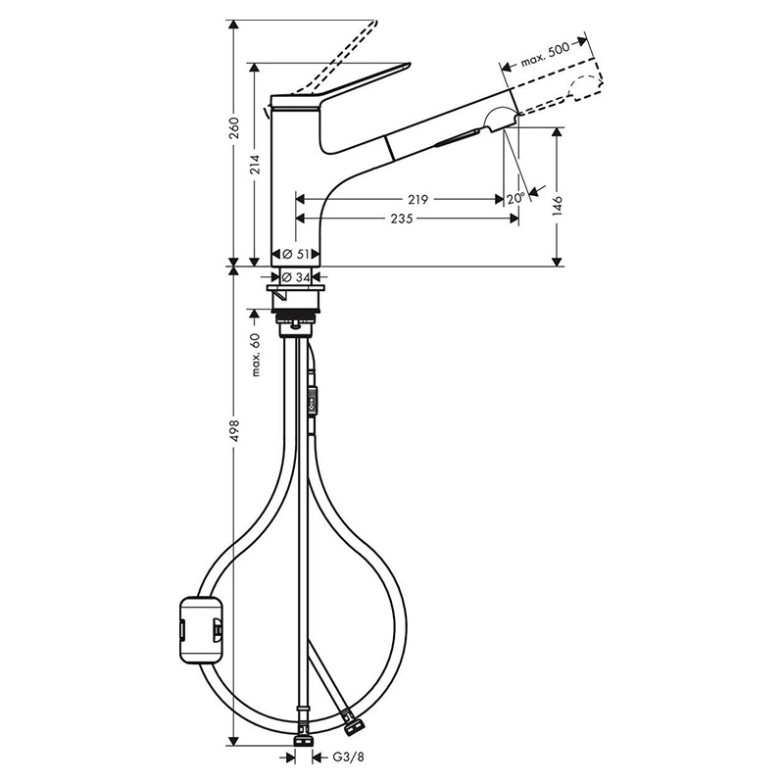 Змішувач Zesis M33 HansGrohe  (74810000)