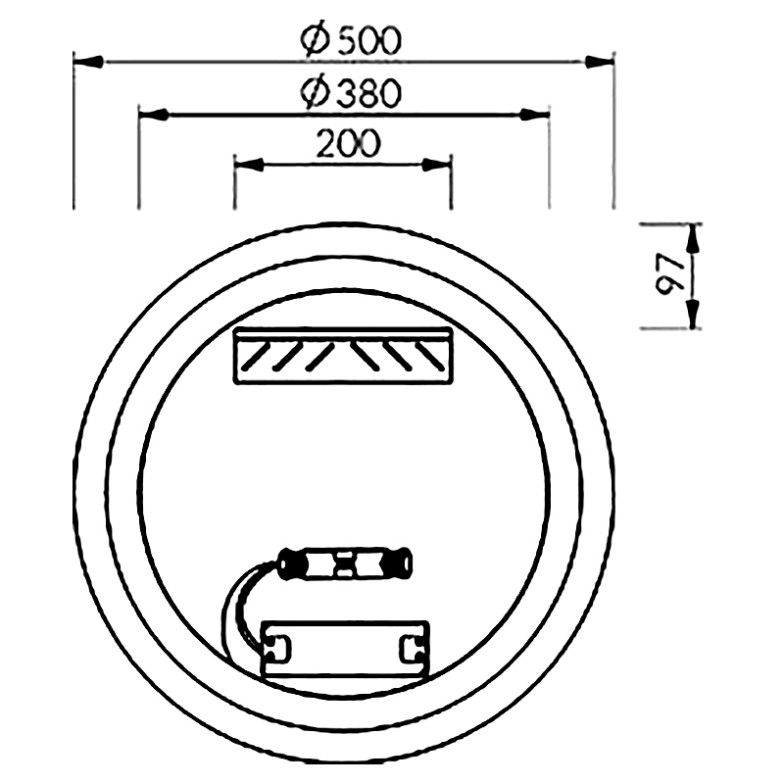 Дзеркало Orbit I 50 Ravak  (X000001573)