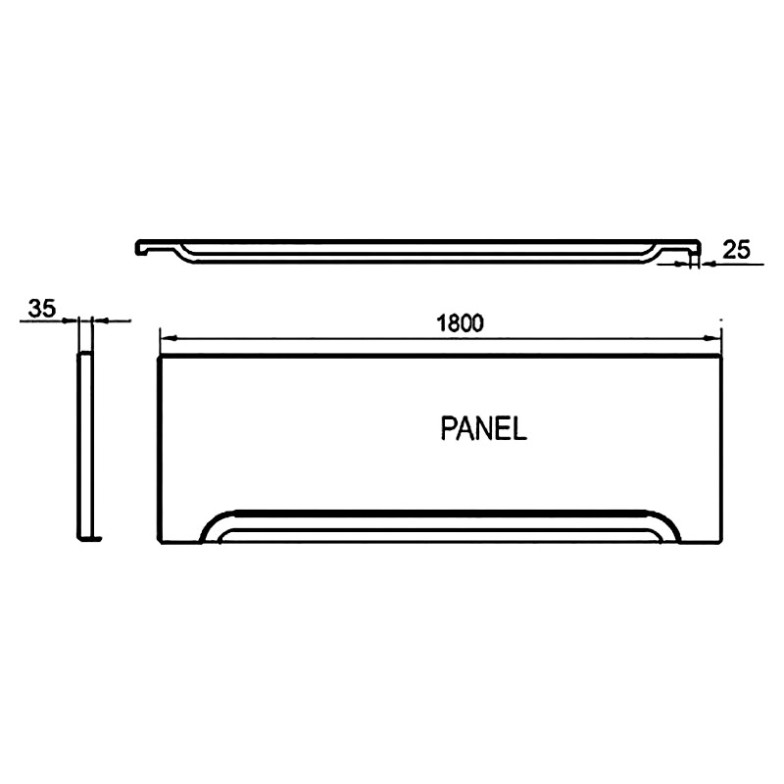 Панель до ванни 180 ST Ravak  (XAU0000004)