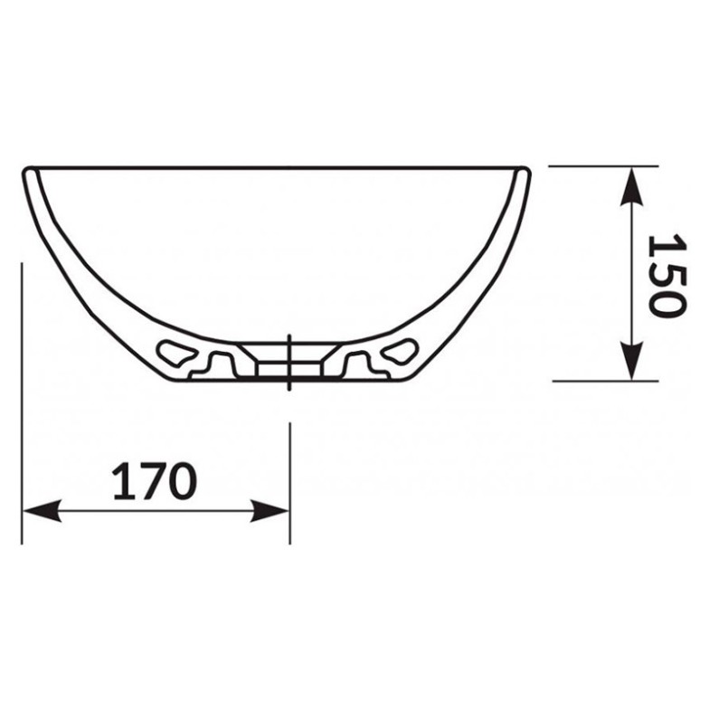 Раковина Moduo 55 асиметрична Cersanit  (K116-052)