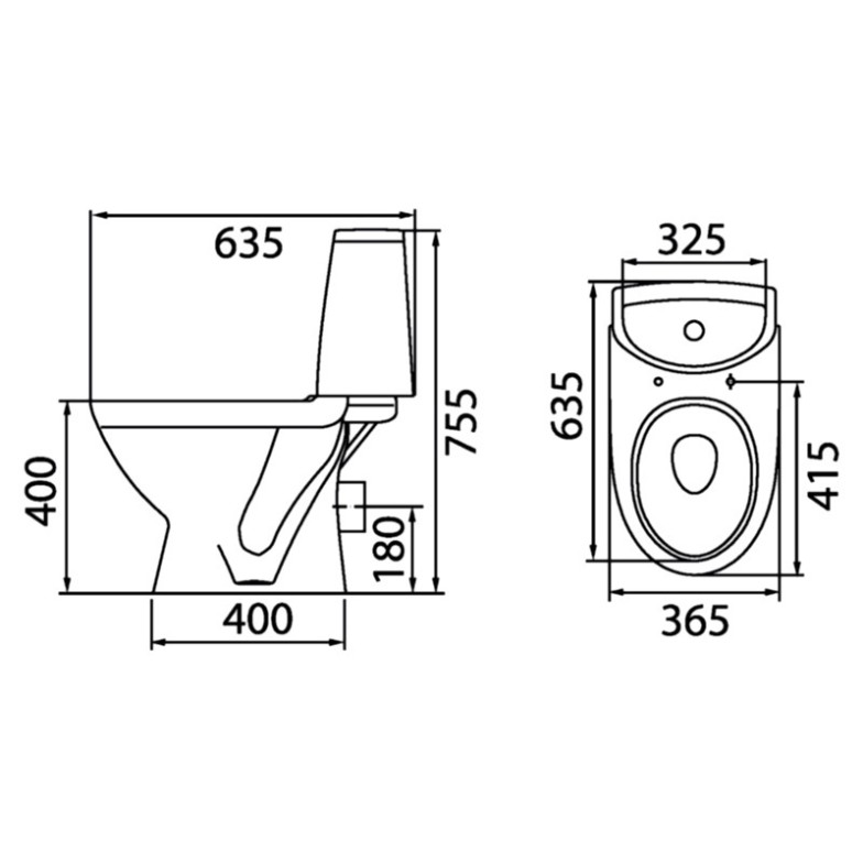 Унітаз Lotus Basic, горизонтальний випуск Colombo  (S14942500)