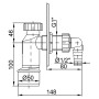 Прихований сифон для пральних машин Styron  (STY-511)