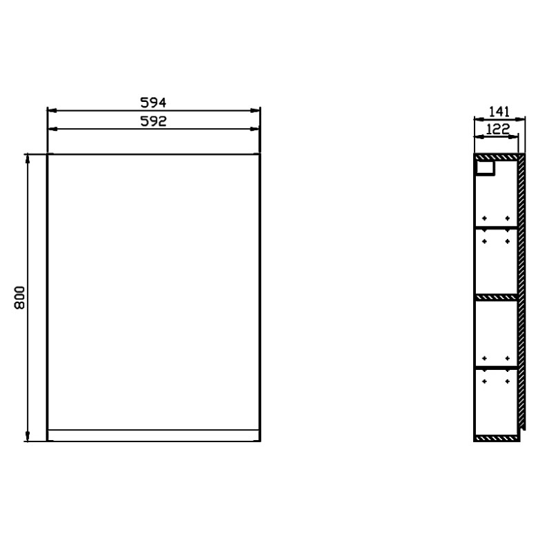 Шафка Moduo 60 сіра Cersanit  (S929-015)