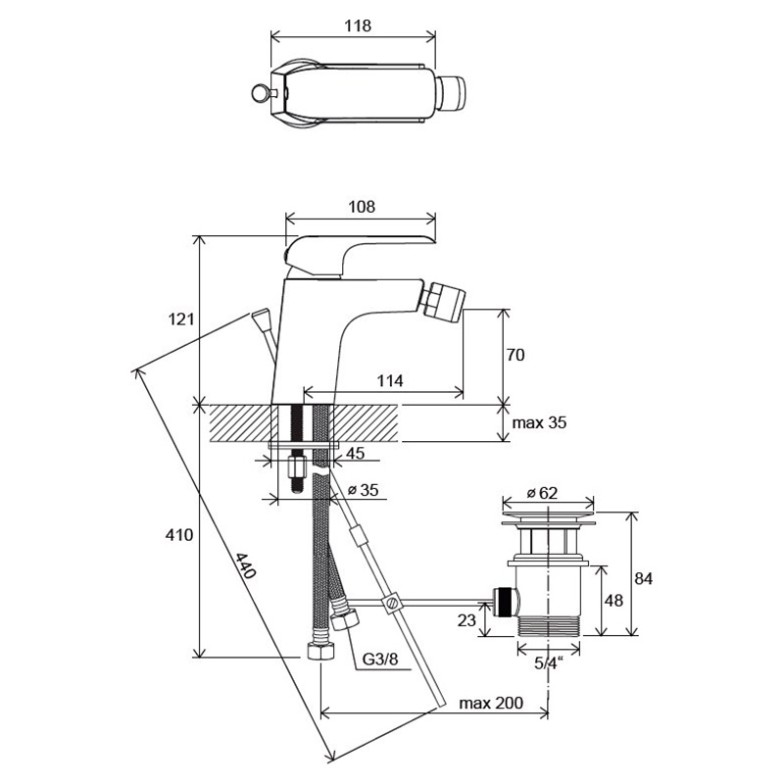 Змішувач Flat Ravak  (X070122)