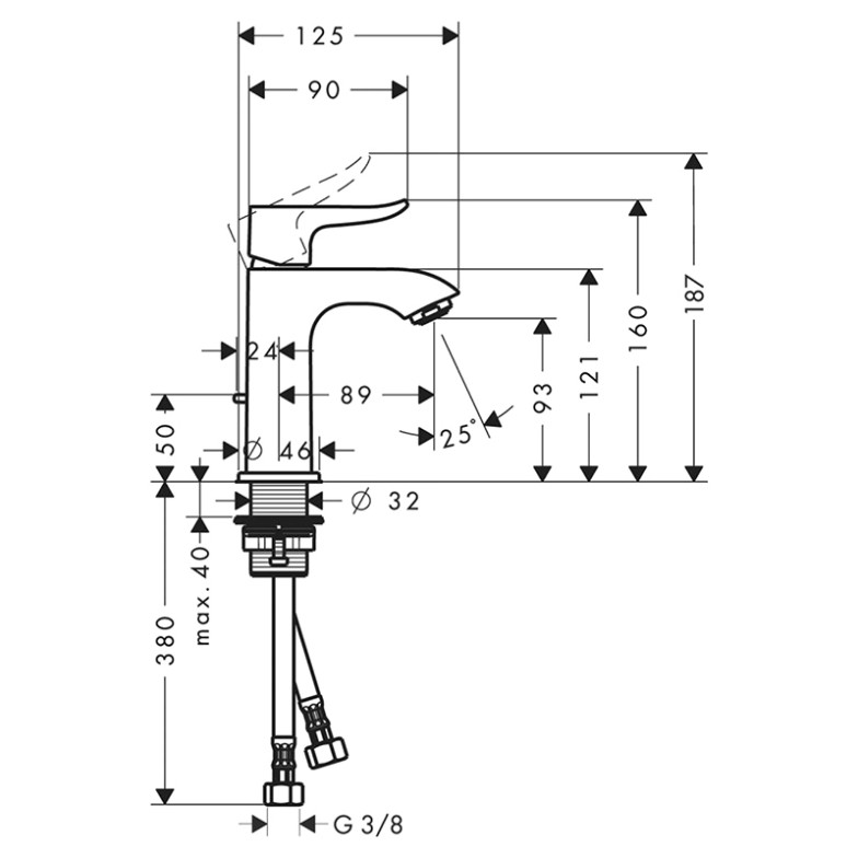 Змішувач Metris HansGrohe  (31088000)