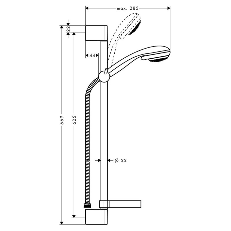 Душовий набір Chrometta Vario HansGrohe  (27763000)