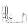 Трубний сифон для миття, горизонтальний відведення Viega  (107888)