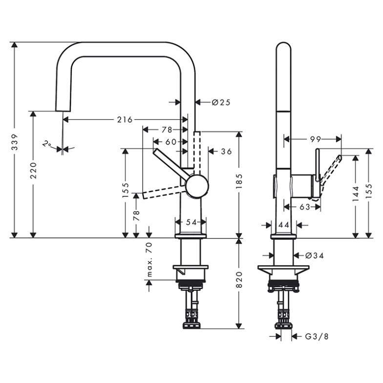 Змішувач Talis M54 HansGrohe  (72806800)