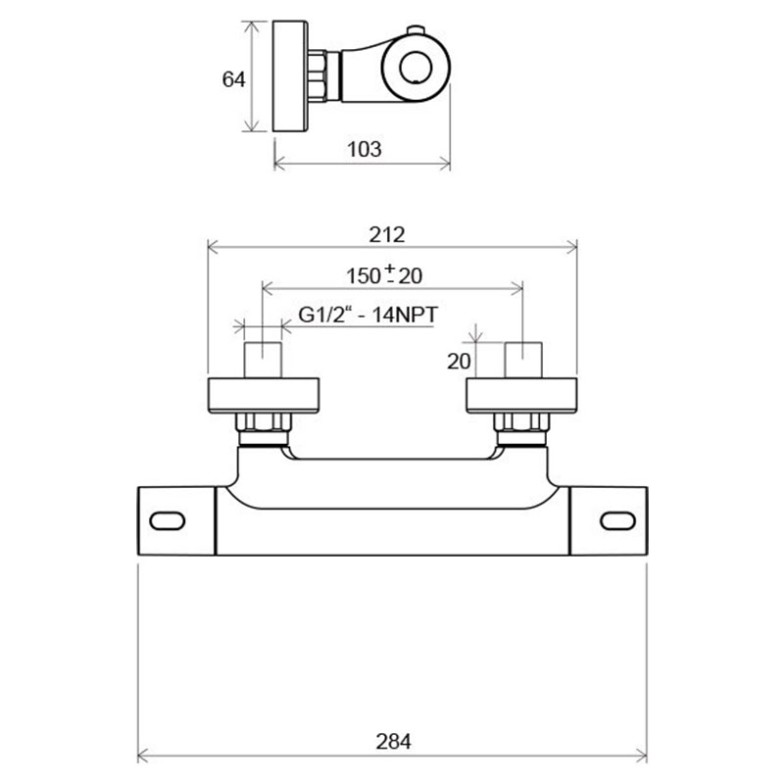 Термостат Termo 300 (TE 033.00) Ravak  (X070096)