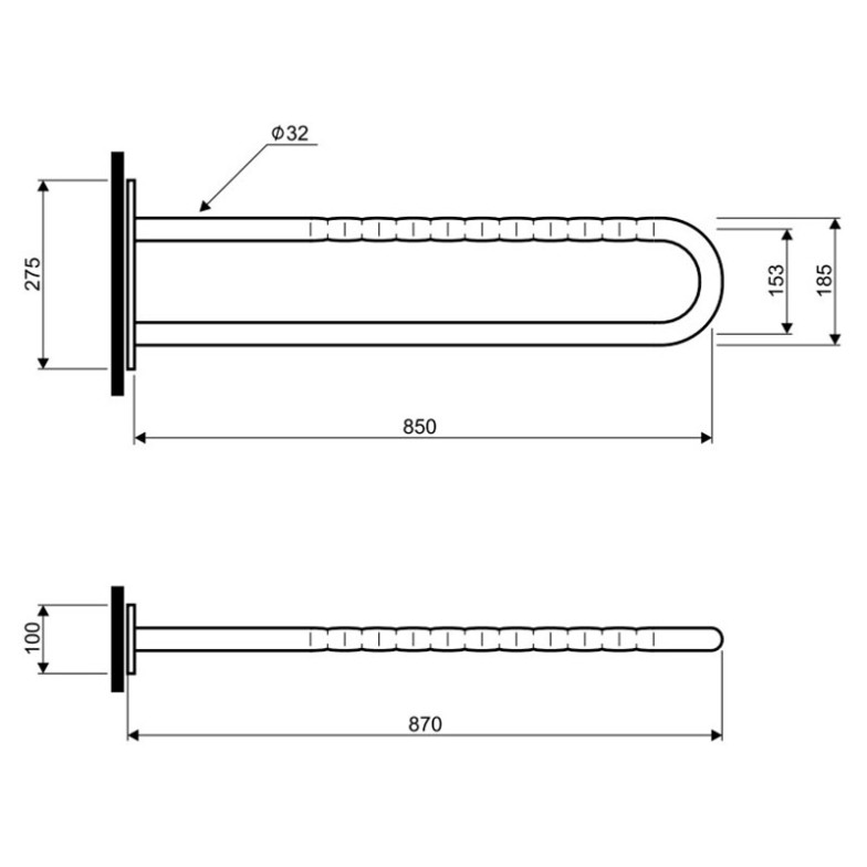 Поручень Lehnen Funktion 85 нерухомий, глянцевий Kolo  (L1054502)